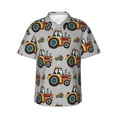thumbnail image 1 of Fotbe Cartoon Tractor Hawaiian Shirt For Men Unisex Summer Beach Casual Short Sleeve Cotton Linen Button Down Shirts-Medium, 1 of 9