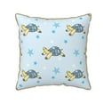 thumbnail image 1 of Fotbe Cartoon Turtle Pattern Velvet Decorative Throw Pillow Covers with Elegant Piping, Soft Plush Cushion Cover for Sofa, Bed, Car, Office-20"x20", 1 of 8