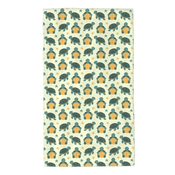 Fotbe Cartoon Turtles Pattern Premium Towels , (27.5x16in) Lightweight and Highly Absorbent Quick Drying Microfiber Towel, Perfect for Daily Use