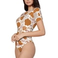 thumbnail image 1 of Fotbe Cartoon Women's Crew Neck Short Sleeves Bodysuit Tops Round Neck Slim Sleeveless Soft Comfortable Basic-Medium, 1 of 7