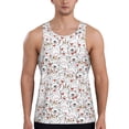 thumbnail image 1 of Fotbe Cat Bear Rabbit Pattern Men's Quick Dry Workout Tank Top Gym Muscle Tee Fitness Bodybuilding Sleeveless T Shirt Breathable Workout Shirt-Medium, 1 of 9