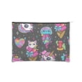 thumbnail image 1 of Fotbe Cat Icecream Reusable Cosmetic Bag Makeup Bag for Women Large Travel Cosmetic Pouch Girls' Make Up Organizer, 1 of 8