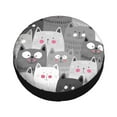thumbnail image 1 of Fotbe Cats Group Spare Tire Cover Thickening Universal Fit for Jeep, Trailer, RV, SUV, Truck, Tough Tire Wheel Soft Cover-17 inch, 1 of 9