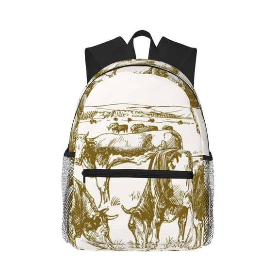 Fotbe Cattle Drive By Two Cowboys 1 Lightweight Casual Laptop Backpack for Men and Women, Daily use Waterproof backpack, Backpack for College