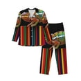 thumbnail image 1 of Fotbe Chameleon Panther On Colored Pencils Pattern Long Sleeve Pajama Set for Men,Sleepwear Set,2-piece Loungewear Set,Soft PJs Comfy Nightwear with Pockets-Medium, 1 of 7
