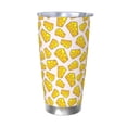 thumbnail image 1 of Fotbe Cheese Pattern 20 oz Tumbler Stainless Steel Vacuum Insulated Coffee Ice Cup Double Wall Travel Flask Leak-proof Coffee Cup-Without Straw, 1 of 8