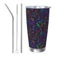 thumbnail image 1 of Fotbe Chemistry Science Pattern 20 oz Tumbler Stainless Steel Vacuum Insulated Coffee Ice Cup Double Wall Travel Flask Leak-proof Coffee Cup-Straw Three-piece Set, 1 of 8