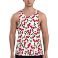 thumbnail image 1 of Fotbe Cherry_1 Pattern Men's Quick Dry Workout Tank Top Gym Muscle Tee Fitness Bodybuilding Sleeveless T Shirt Breathable Workout Shirt-3X-Large, 1 of 9