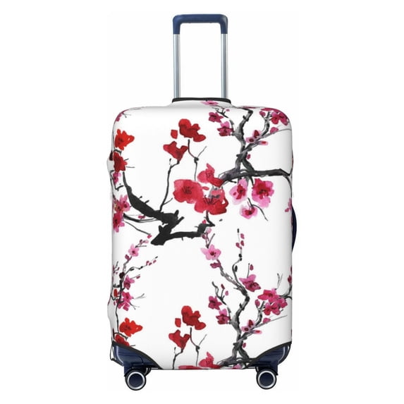 Fotbe Cherry Blossoms Luggage Cover Protector,Suitcase Protector,Scratch and Dirt Resistant,Fits 18-32 Inch Luggage-X-Large