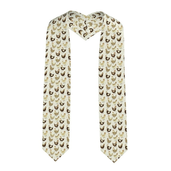 Fotbe Chicken Cartoon Printed Class of 2024 Graduation Stole
