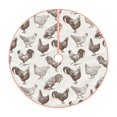 thumbnail image 1 of Fotbe Chickens Pattern Christmas Tree Skirt, Tree Skirts Plush Christmas Decorations, Christmas Tree Skirts Xmas Decorations Holiday Party Decor-30", 1 of 6