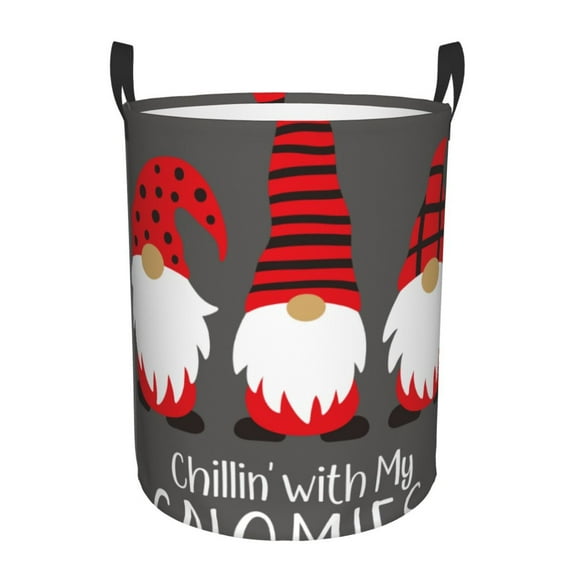 Fotbe Chillin with My Gonme Laundry Basket with Handles, Waterproof Large Laundry Hamper, Wash Bag for Corner Dorm, Rolling Laundry Basket with Handles-Medium