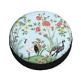 thumbnail image 1 of Fotbe Chinoiserie Floral Palm Tree Spare Tire Cover Thickening Universal Fit for Jeep, Trailer, RV, SUV, Truck, Tough Tire Wheel Soft Cover-14 inch, 1 of 9