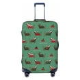thumbnail image 1 of Fotbe Christmas Dachshund Luggage Cover Protector,Suitcase Protector,Scratch and Dirt Resistant,Fits 18-32 Inch Luggage-Large, 1 of 9