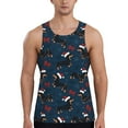 thumbnail image 1 of Fotbe Christmas Dachshund Pattern Men's Quick Dry Workout Tank Top Gym Muscle Tee Fitness Bodybuilding Sleeveless T Shirt Breathable Workout Shirt-Large, 1 of 9