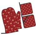 thumbnail image 1 of Fotbe Christmas Deer B for 4Pcs Oven Mitts and Pot Holders, 500℉ Heat Resistant Oven Mitts , Non-Slip Silicone Surface Safe for Baking, Cooking, BBQ, 1 of 6