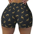 thumbnail image 1 of Fotbe Christmas Deers Seamless Shorts, Womens Workout Shorts High Waist Stretch Booty Short for Gym/Yoga/Running/Biking-Small, 1 of 9