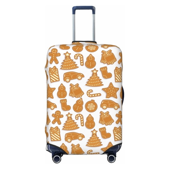 Fotbe Christmas Elements Luggage Cover Protector,Suitcase Protector,Scratch and Dirt Resistant,Fits 18-32 Inch Luggage-X-Large