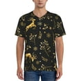 thumbnail image 1 of Fotbe Christmas Gold Deers1 Baseball Jersey Shirt for Men and Women, Casual Short Sleeves Button Down T-Shirt-Medium, 1 of 9