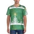 thumbnail image 1 of Fotbe Christmas Green Baseball Jersey Shirt for Men and Women, Casual Short Sleeves Button Down T-Shirt-X-Large, 1 of 9