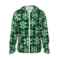 thumbnail image 1 of Fotbe Christmas Pattern At Buffalo Plaid Men's Women's UPF 50+ Sun Protection Jacket Hooded Cooling Shirt with Pockets Hiking Outdoor Performance-XX-Large, 1 of 9