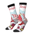 thumbnail image 1 of Fotbe Christmas Pattern Long Socks for Men & Women – Breathable & Stretchy Compression Socks, Ideal for Running, Travel, and Everyday Wear Size 5-11, 1 of 6