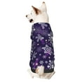 thumbnail image 1 of Fotbe Christmas Purple Snowflakes Print Small Dog Sweater Hoodies Pet Grey Hooded Soft Fleece Sweatshirts with Pocket Fall Winter Puppy Cat Sweaters Warm Clothes-X-Small, 1 of 7