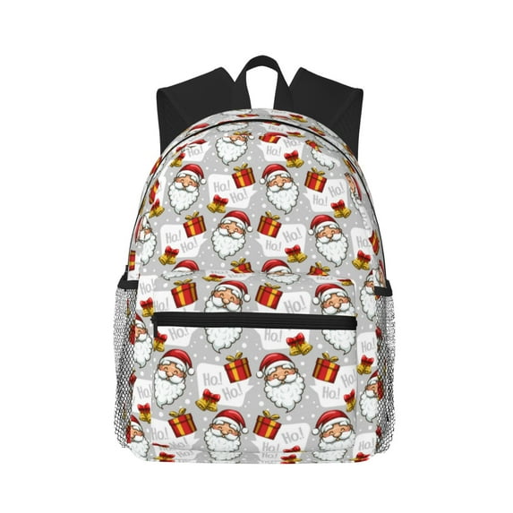 Fotbe Christmas Santa Claus Lightweight Casual Laptop Backpack for Men and Women, Daily use Waterproof backpack, Backpack for College