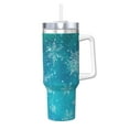 thumbnail image 1 of Fotbe Christmas Snow Pattern 40oz Ice Bully With Handle And Straw Stainless Steel Vacuum Insulated Cup And 2 In 1 Straw Lid, 1 of 8
