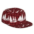 thumbnail image 1 of Fotbe Christmas Tree Buffalo Plaid Flat Bill Visor Cap Classic Snapback Hat Polyester Foam Trucker Hat Trucker Cap Adjustable Baseball Cap, 1 of 9