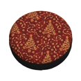 thumbnail image 1 of Fotbe Christmas Tree On A Red Background Spare Tire Cover Thickening Universal Fit for Jeep, Trailer, RV, SUV, Truck, Tough Tire Wheel Soft Cover-17 inch, 1 of 8