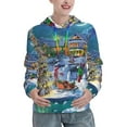 thumbnail image 1 of Fotbe Christmas Tree Pattern Womens Long Sleeve Hoodie, Pullover Hooded Sweatshirt, Kangaroo Pocket Hoodie with Eye-catching Drawstrings-Small, 1 of 7