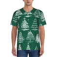 thumbnail image 1 of Fotbe Christmas Trees Baseball Jersey Shirt for Men and Women, Casual Short Sleeves Button Down T-Shirt-XX-Large, 1 of 9