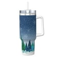 thumbnail image 1 of Fotbe Christmas Trees Pattern 40oz Ice Bully With Handle And Straw Stainless Steel Vacuum Insulated Cup And 2 In 1 Straw Lid, 1 of 8