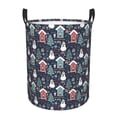 thumbnail image 1 of Fotbe Christmas Village Pattern Laundry Basket with Handles, Waterproof Large Laundry Hamper, Wash Bag for Corner Dorm, Rolling Laundry Basket with Handles-Small, 1 of 6