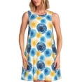 thumbnail image 1 of Fotbe Circular Pattern Women’s Summer Tank Midi Dress – Sleeveless A-Line Dress, Floral T-Shirt Dress, Casual Flowing Beach Sundress, 1 of 7