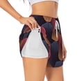 thumbnail image 1 of Fotbe Circular Stripes Womens High Waist Running Shorts Athletic Workout Quick Dry Shorts for Women with Pockets Gym Yoga Summer Shorts-Large, 1 of 9
