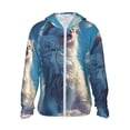 thumbnail image 1 of Fotbe Clear Sky Blue Cat Men's Women's UPF 50+ Sun Protection Jacket Hooded Cooling Shirt with Pockets Hiking Outdoor Performance-X-Large, 1 of 8