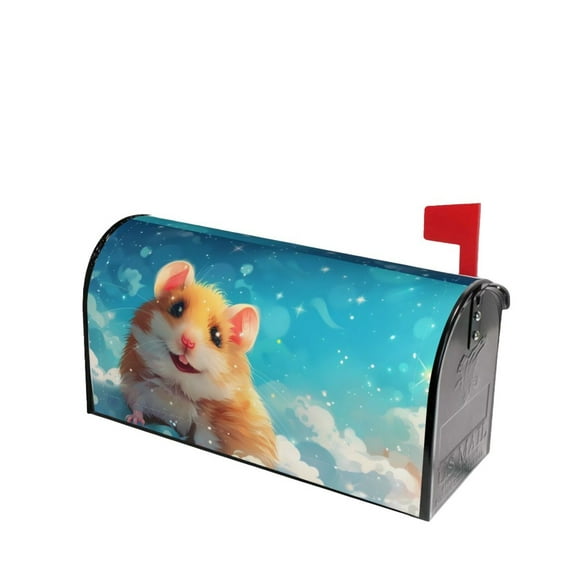 Fotbe Cloud Cute Hamster Mailbox Covers Post Letter Box Cover Garden Decor Standard Size-21x18 in