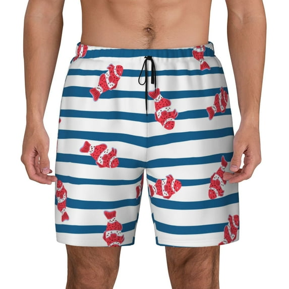Fotbe Clown Fish Men’s Swim Trunks Quick Dry Swim Shorts Board Shorts with Mesh Lining-XX-Large