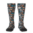thumbnail image 1 of Fotbe Coffee Lover Print print Women's Men's Novelty Crew Socks Cotton Socks Knee High Socks for Walking,Running,Nurses,Pregnancy, 1 of 8