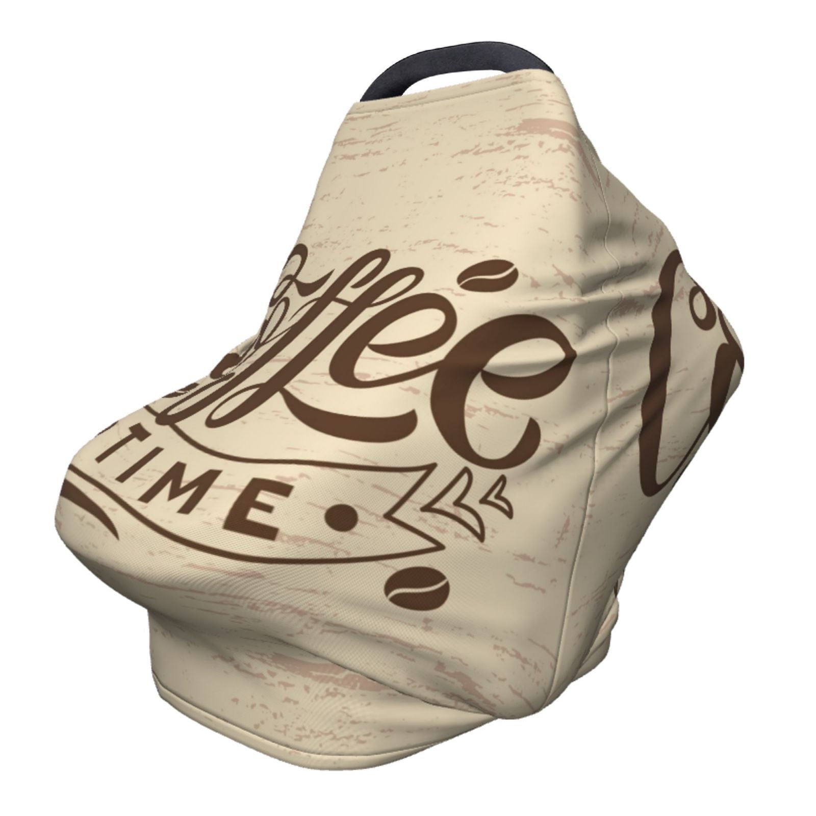 Fotbe Coffee Time (2) Pattern Car Seat Covers for Babies, Nursing Breastfeeding Cover Infant Carseat Canopy, Soft Stretchy Carrier Cover