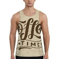 thumbnail image 1 of Fotbe Coffee Time (2) Pattern Men's Quick Dry Workout Tank Top Gym Muscle Tee Fitness Bodybuilding Sleeveless T Shirt Breathable Workout Shirt-Small, 1 of 9