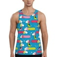 thumbnail image 1 of Fotbe Color Dachshund Dog Pattern Men's Quick Dry Workout Tank Top Gym Muscle Tee Fitness Bodybuilding Sleeveless T Shirt Breathable Workout Shirt-, 1 of 9