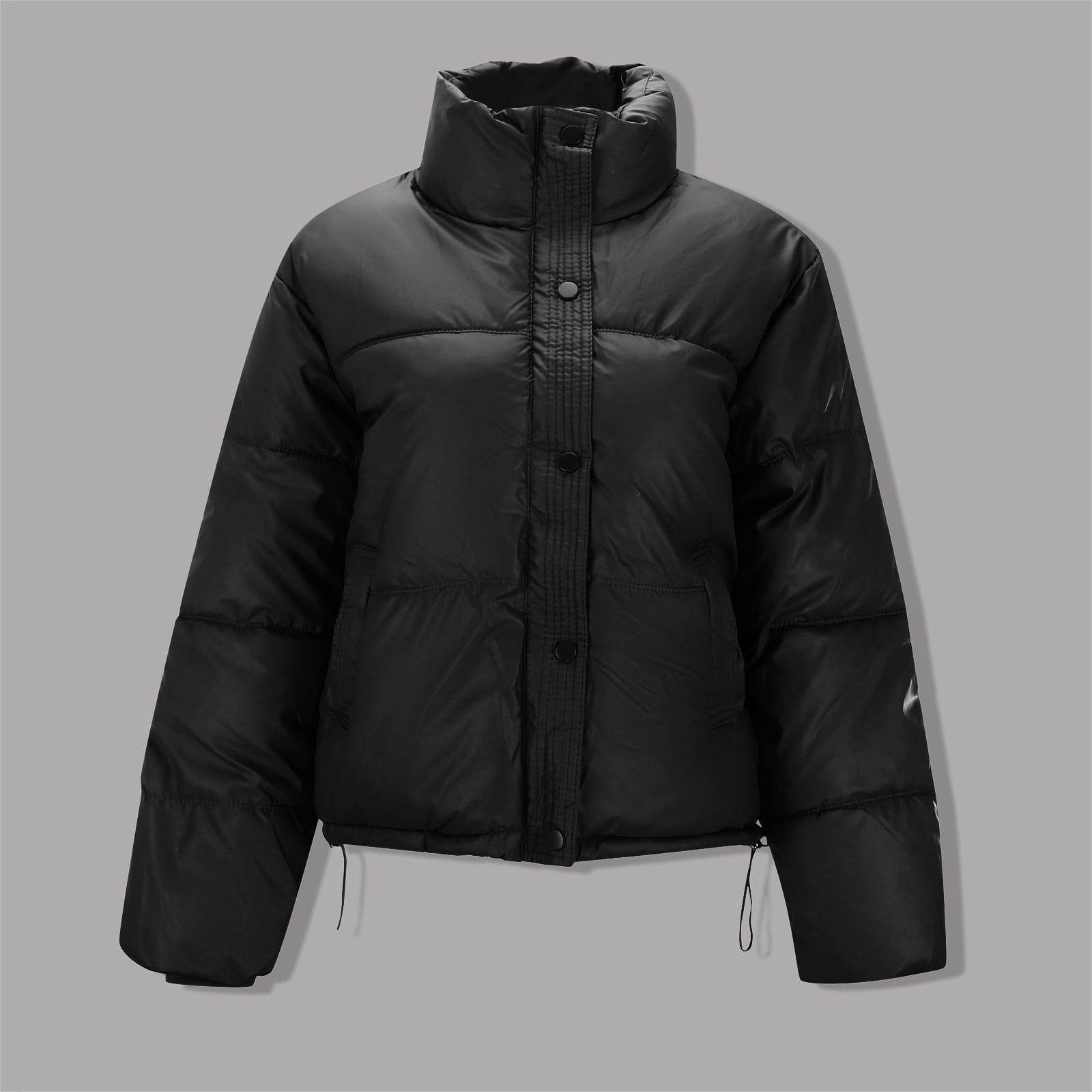 Solid Color Stand Collar Loose Thick Bread Suit Small Padded Jacket Anorak plus Size Jacket Women Winter Coat Rain Coat for Women plus Size Long Sleeve Women Coat Winter Coat Women Jacket Jackets 2x