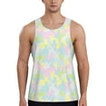 thumbnail image 1 of Fotbe Color Rabbit Pattern Men's Quick Dry Workout Tank Top Gym Muscle Tee Fitness Bodybuilding Sleeveless T Shirt Breathable Workout Shirt-Medium, 1 of 9