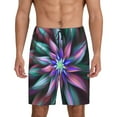 thumbnail image 1 of Fotbe Colored Abstract Pajama Shorts for Men, Men's Pajama Bottoms, Sleepwear,Short Pajama Pants-4X-Large, 1 of 9