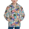 thumbnail image 1 of Fotbe Colored Casino Chips Pattern Youth Pullover Hooded Sweatshirt, Boys Hoodie, Kangaroo Pocket Hoodie for Kids Girls -Large, 1 of 6