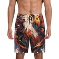 thumbnail image 1 of Fotbe Colorful Abstract Eagle Pajama Shorts for Men, Men's Pajama Bottoms, Sleepwear,Short Pajama Pants-Small, 1 of 9