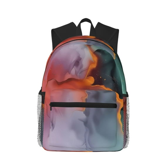 Fotbe Colorful Abstract Waves Lightweight Casual Laptop Backpack for Men and Women, Daily use Waterproof backpack, Backpack for College